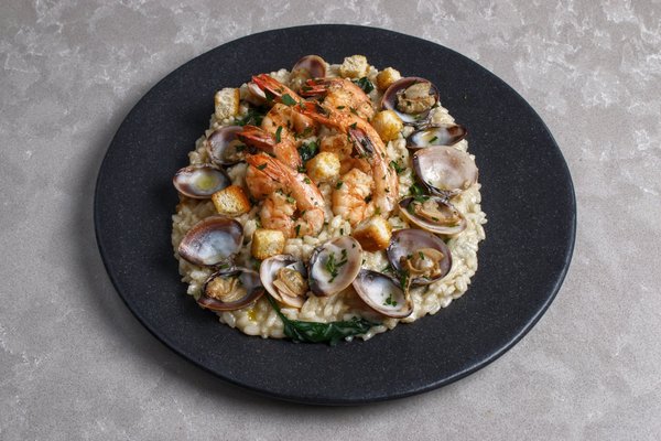 Seafood risotto with shrimp and clams, a specialty at Il Buco in Sorrento.